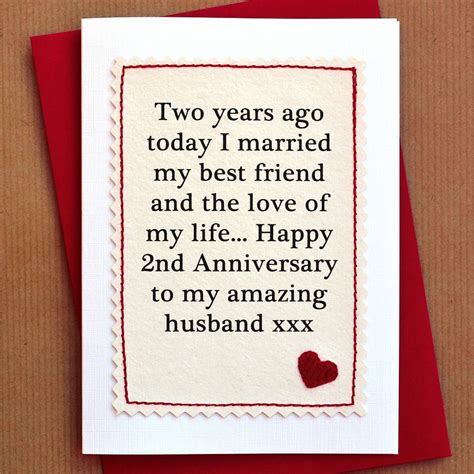 handmade second anniversary card by jenny arnott cards & gifts | notonthehighstreet.com