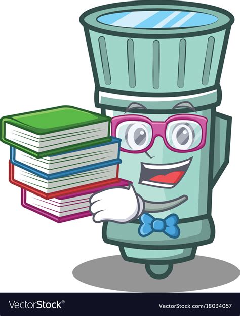 Geek flashlight cartoon character style Royalty Free Vector