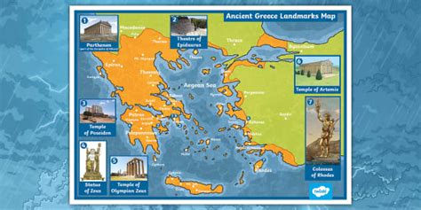 KS2 Ancient Greece Landmarks Map | Twinkl Originals - Twinkl