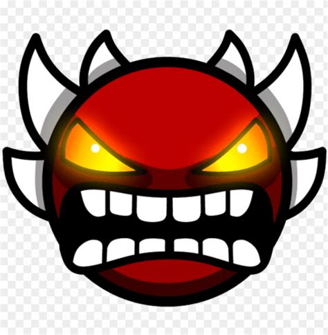 File - Xtreme - Extreme Demon Face Geometry Dash PNG Transparent With ...