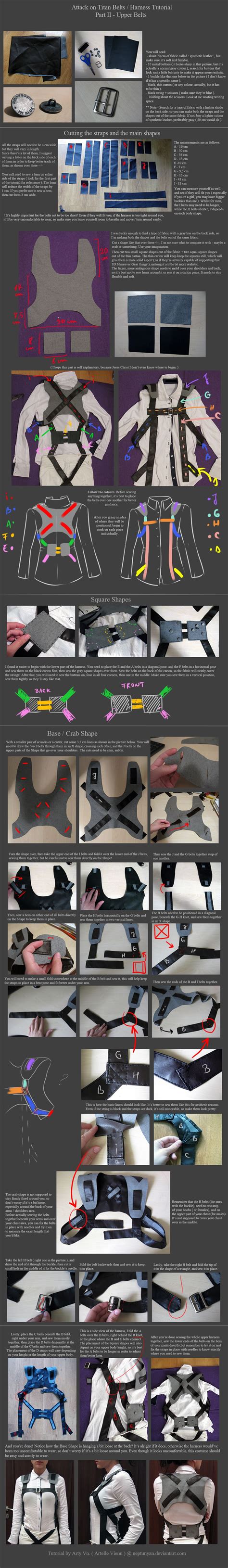 Attack on Titan Belts / Harness tutorial - Part 2 by neptunyan ...