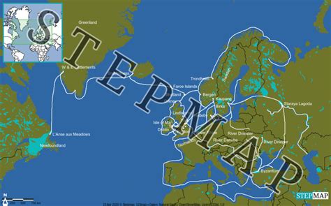 StepMap - Viking Trade Routes - Landkarte für World