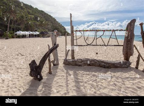 Boracay Island beautiful beach puka shell beach, Philippines Stock ...