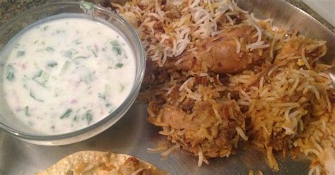 Chicken Dum Biryani with Raita Recipe by Vivek Raman - Cookpad