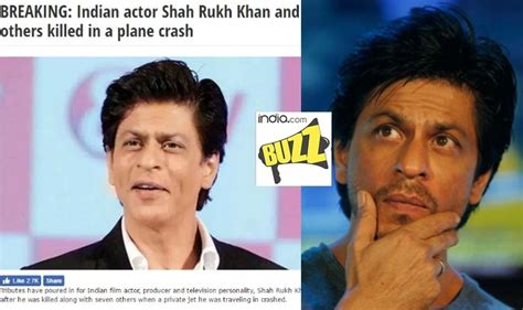 Shah Rukh Khan Dead? Shocking Death Hoax of SRK being killed in a plane ...