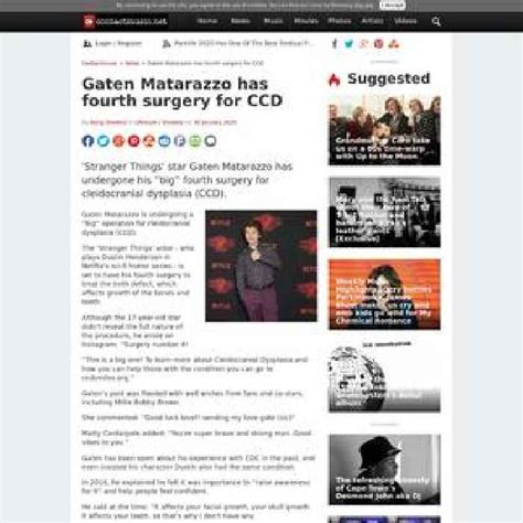 Gaten Matarazzo has fourth surgery for CCD - One News Page