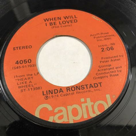 Linda Ronstadt It Doesnt Matter Anymore / When Will I Be | Etsy