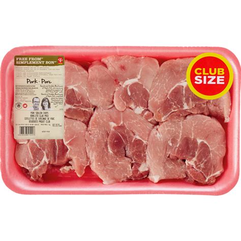 PC Free From Boneless Pork Sirloin Chops, Club Pack | PC.ca