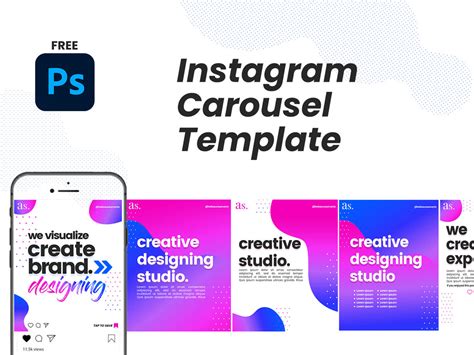 Stunning Instagram Carousel Template - Free PSD - Graphic Shell