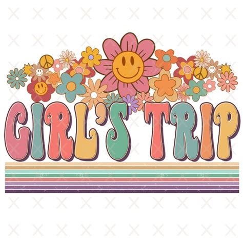 Girls Trip Png File Groovy Girl's Trip Sublimation - Etsy