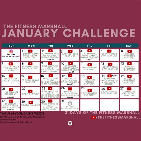 2024 January Challenge | 31 Days of Dancing — The Fitness Marshall