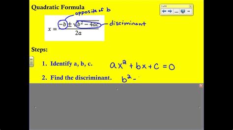 Quadratic Formula - YouTube