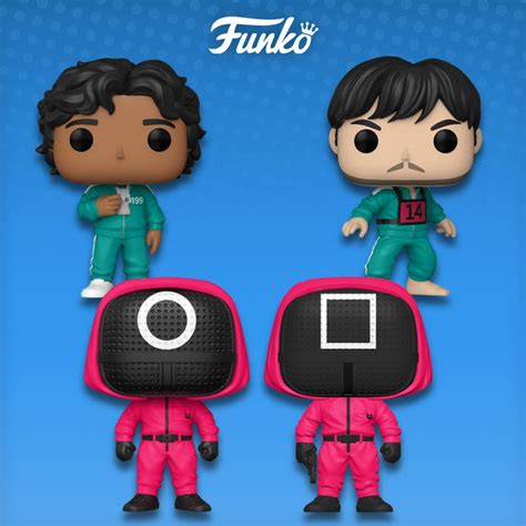 Funko Pop! TV: Squid Game – Set of 4 Vinyl Figures (Player 199- Ali / Player 218- Cho Sang-woo ...