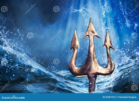 Trident On A Dramatic Background Stock Photography - Image: 36301012