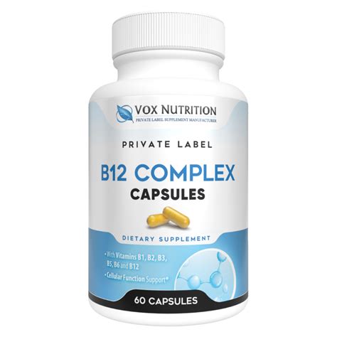 Introducing Private Label Vitamin B12 Complex | Vox Nutrition