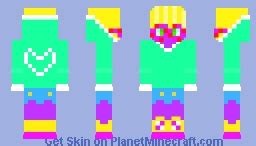 Neon girl Minecraft Skin