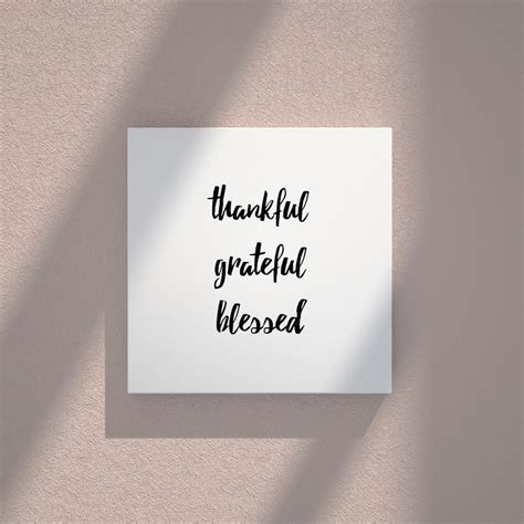 Thankful Grateful Blessed Printable-colors-text-2d | Etsy