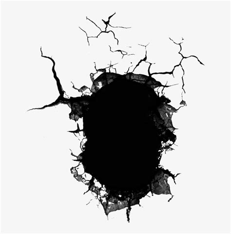 Wall Hole Cracked Cracking Cracks Ground Overlay - Cracked Hole In Wall - Free Transparent PNG ...