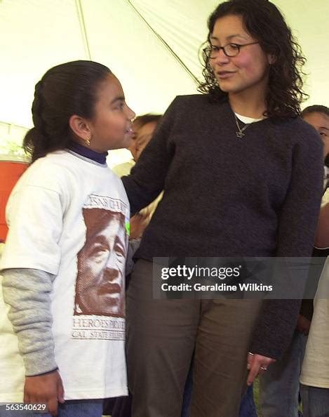 Julie Chavez Rodriguez, granddaughter of Cesar Chavez, chats with... News Photo - Getty Images