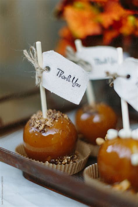 "Caramel Apple Wedding Favors" by Stocksy Contributor "Leah Flores" - Stocksy