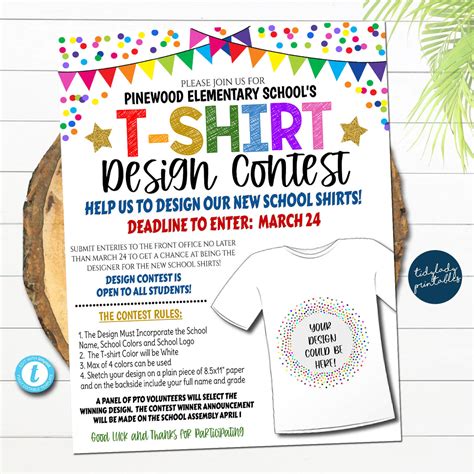 T-shirt Design Contest Flyer Template | TidyLady Printables