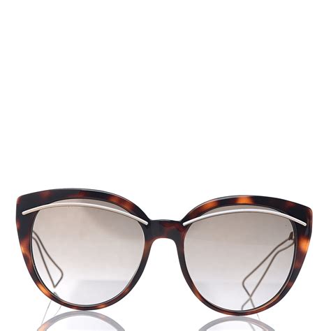 CHRISTIAN DIOR Cat Eye Liner Sunglasses Tortoise 539008 | FASHIONPHILE