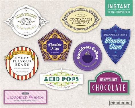 Harry Potter Candy Labels Free Printable - Free Templates Printable