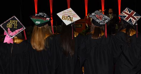 Decorated Graduation Caps at a University of Tampa Graduation ...