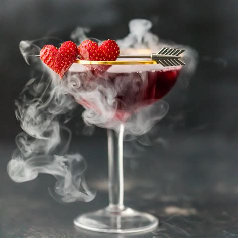 Love Potion #9 Martini (Triple Berry Pomegranate Martini with Dry Ice)