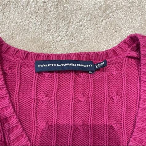 Pink Ralph Lauren Sport sweater Size XS Selling for... - Depop