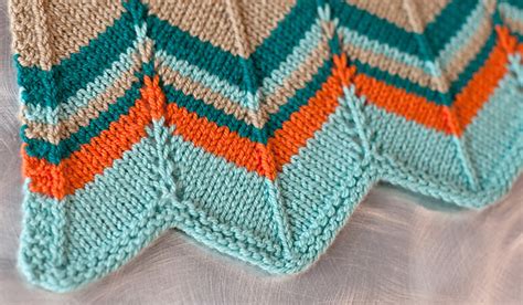 8 Chevron Baby Blanket Knitting Patterns - The Funky Stitch