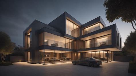 Premium AI Image | AI generated elegant modern house exterior design