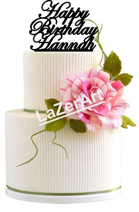 Decor - Custom Name Happy Birthday Cake Topper #2455696 - Weddbook