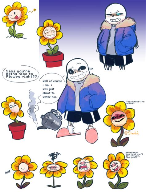 another sans. also Flowey by sheebal on DeviantArt