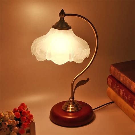 Modern Table Lamp E27 Base Button Switch Dimmable Switch Wooden Base 2 ...