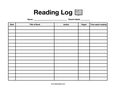 Log Book Template