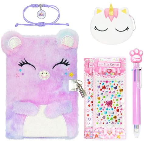 Diary for Girls with lock and keys, Kids Journal School Travel Notebook ...