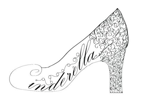 Cinderella Glass Slipper Drawing | Free download on ClipArtMag