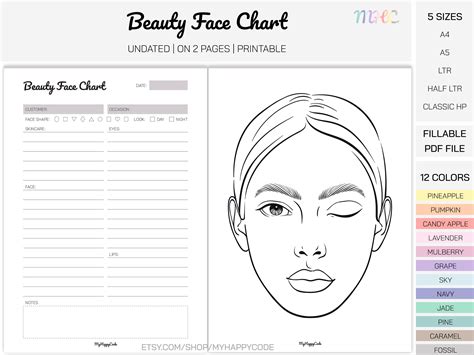 10 Blank Face Chart Templates Male Face Charts And Fe - vrogue.co