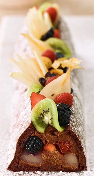 Fresh Fruit Christmas Log