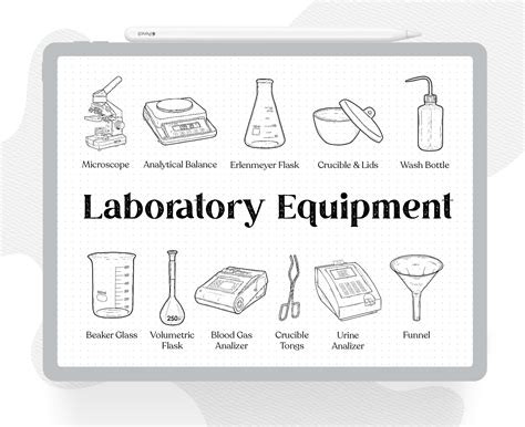 29 Laboratory Equipment Digital Sticker, Chemistry Laboratory, Medical School, Lab Life, Medical ...