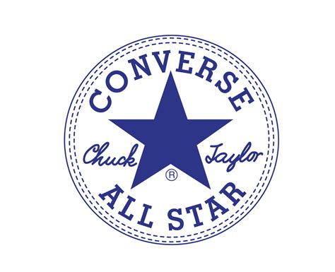 Converse All Star Brand Logo Shoes Blue Symbol Design Vector ...