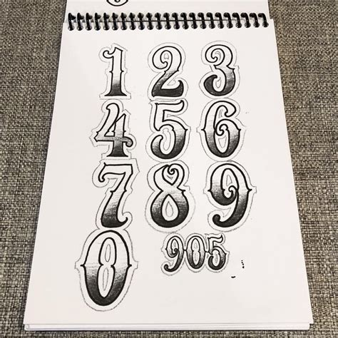 Big Meas - Numbers 2 Go Numeric Guide Number Tattoo Fonts, Tattoo Fonts ...