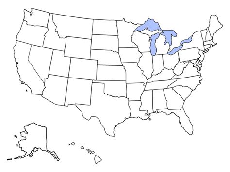 Blank Political Map Of United States