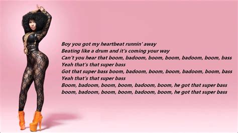 Nicki Minaj - Super Bass /\ Lyrics On A Screen - YouTube