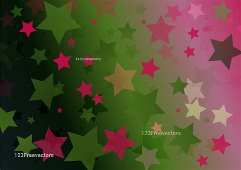 Pink and Green Abstract Star Background Vector Eps