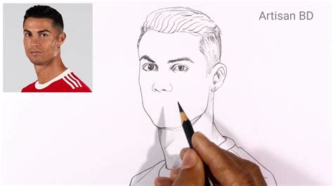 Drawing of Sketch Easy Cristiano Ronaldo | how to Draw Cr7 Football ...