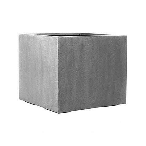 Vasesource 27.5-in W x 24.5-in H Fiberstone Planters Cement Cement Planter in Gray ...