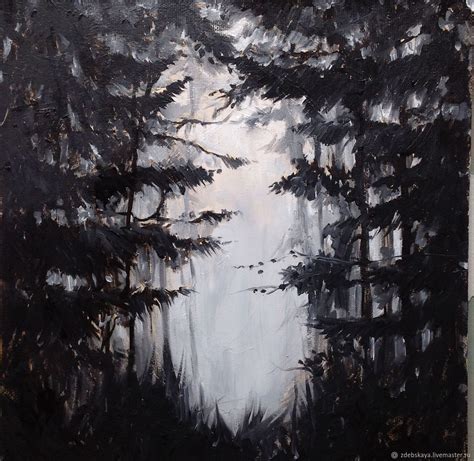 Dark Forest Painting at PaintingValley.com | Explore collection of Dark ...