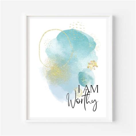 I Am Worthy Print - Etsy